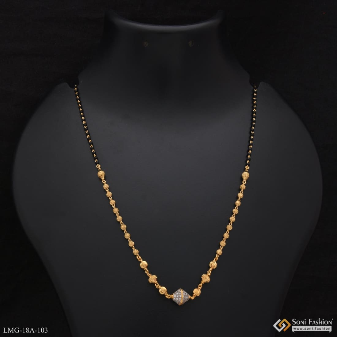 Diamond deals ball mangalsutra