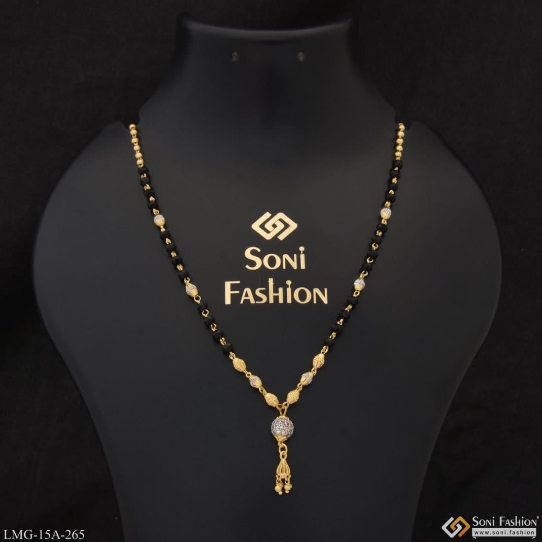 Gold plated hot sale short mangalsutra