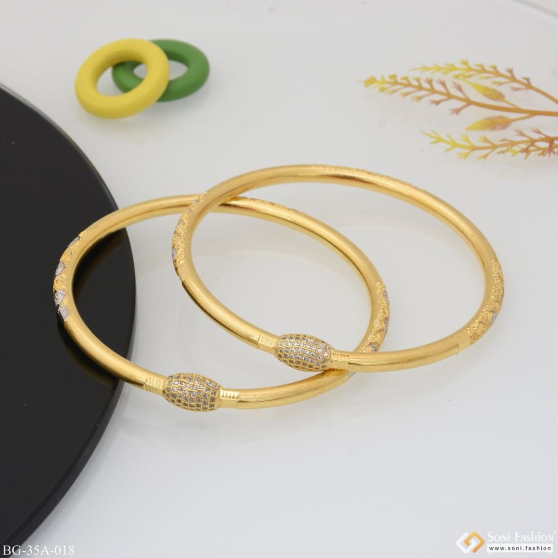 Latest one gram gold on sale bangles