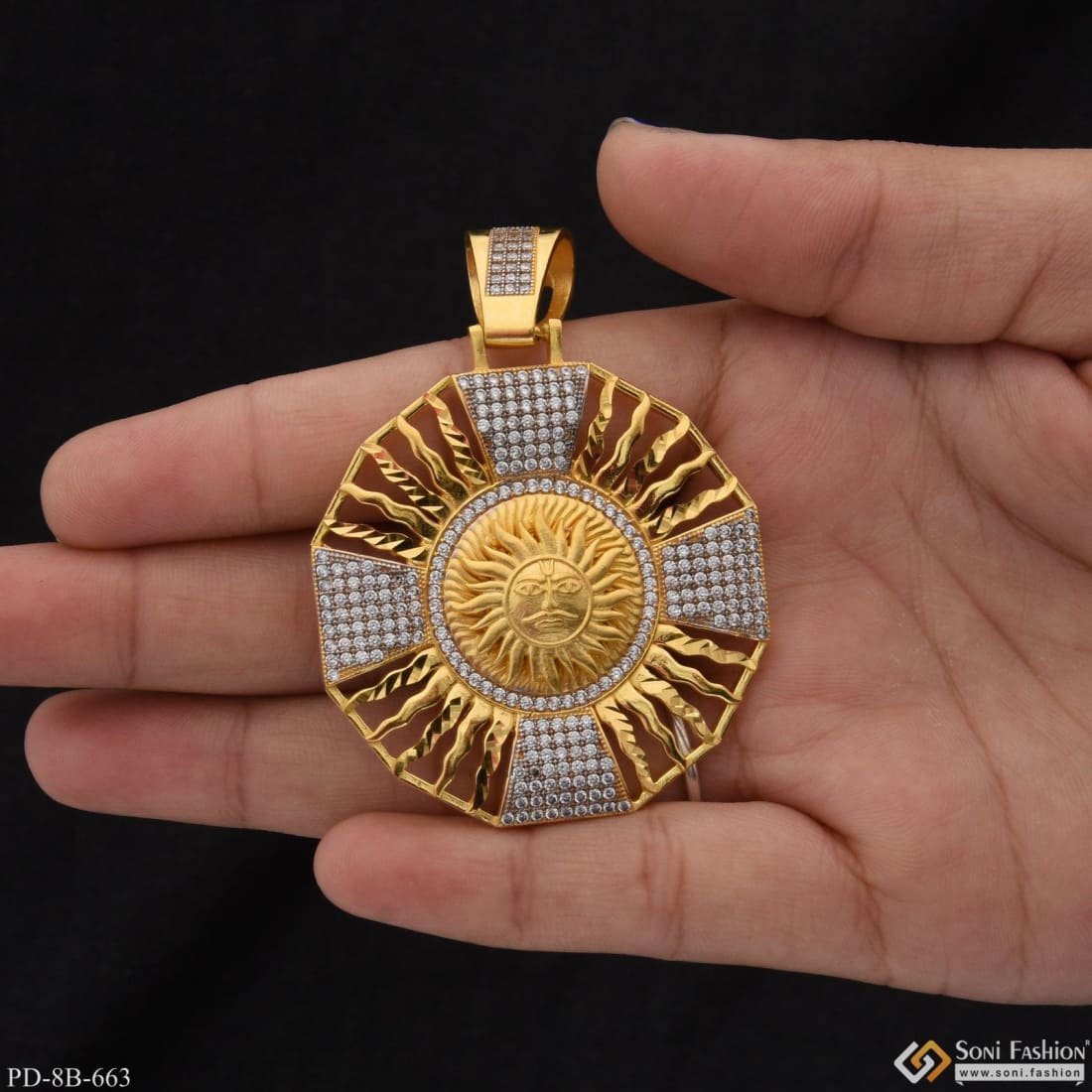 Sun gold deals pendant design