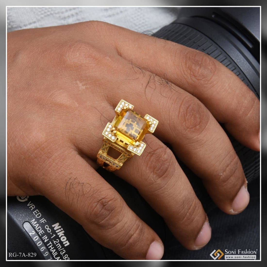 Ring on sale yellow stone