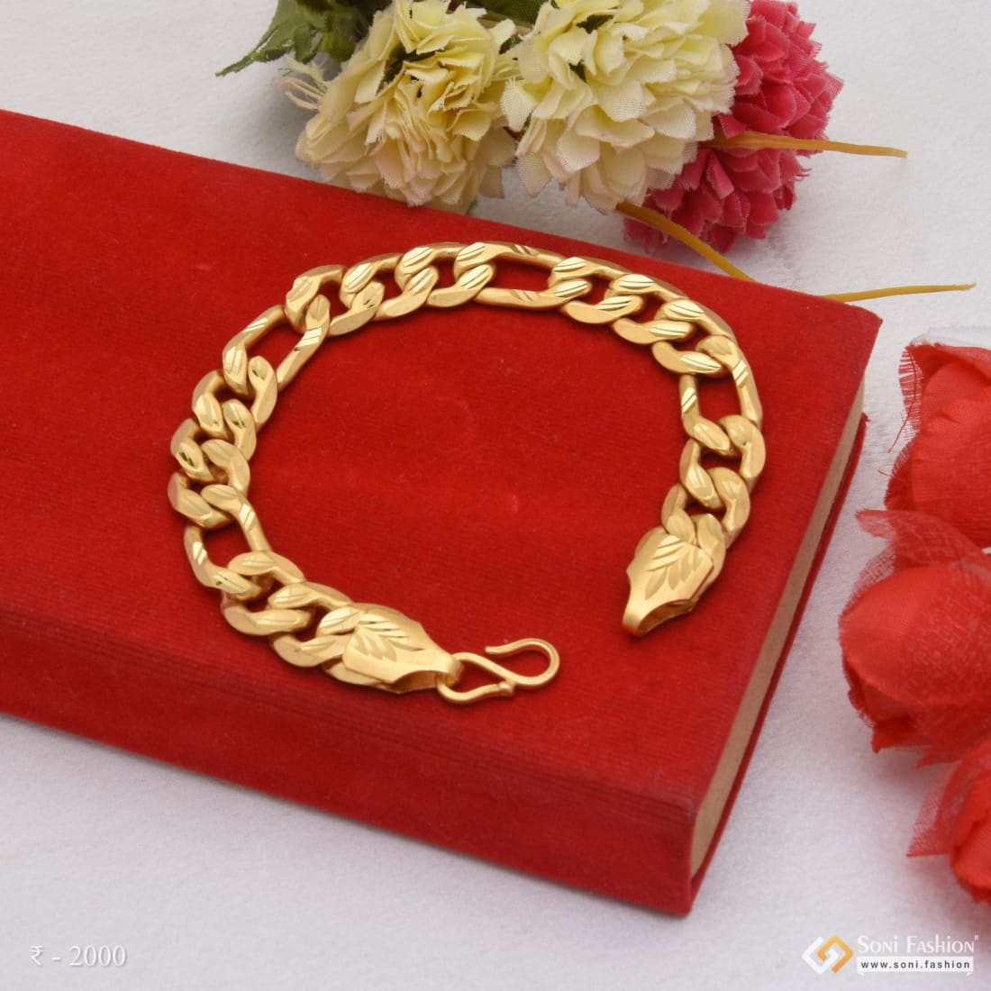 Gents gold bracelet on sale designs with price