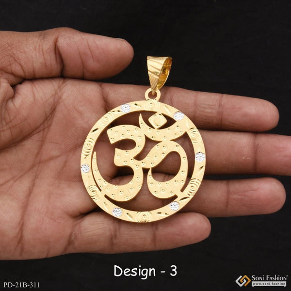 1 gram gold forming om best quality elegant design pendant