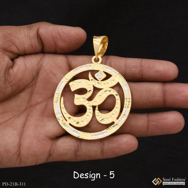 1 gram gold forming om best quality elegant design pendant