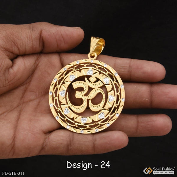 1 gram gold forming om best quality elegant design pendant