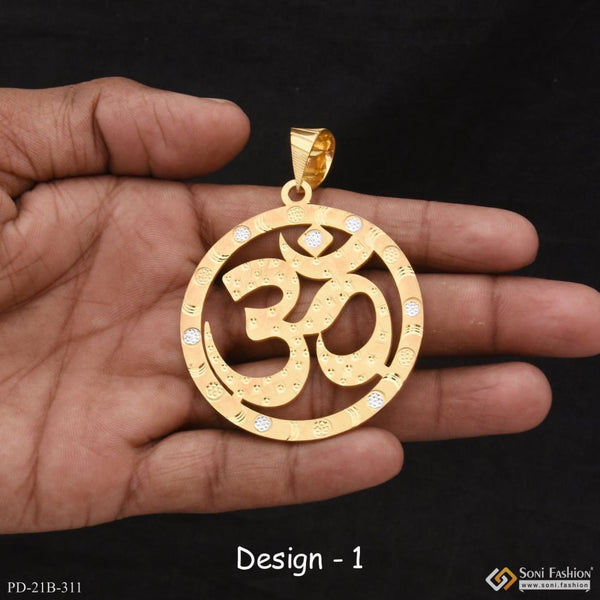 1 gram gold forming om best quality elegant design pendant