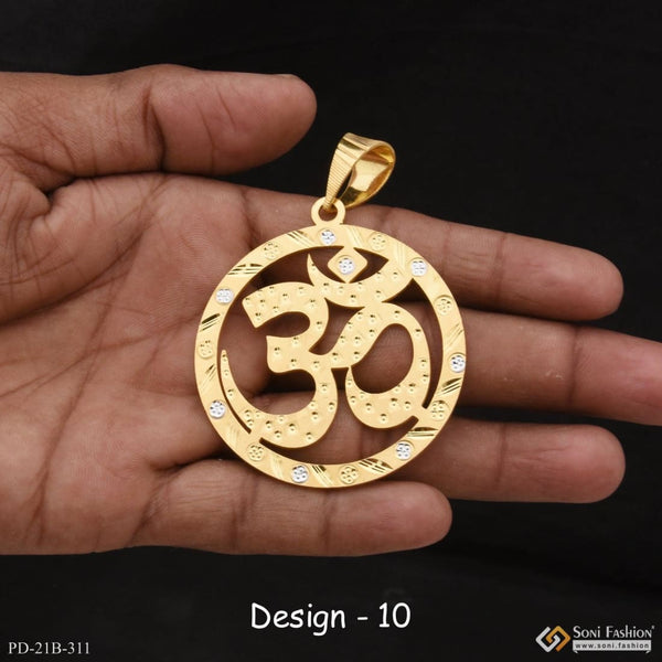 1 gram gold forming om best quality elegant design pendant