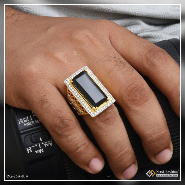 Men Black Onyx Stone Ring Handmade 925 Silver Plain Design Ring Round Shape  Black Onyx Stylish Ring Gift for Him - Etsy