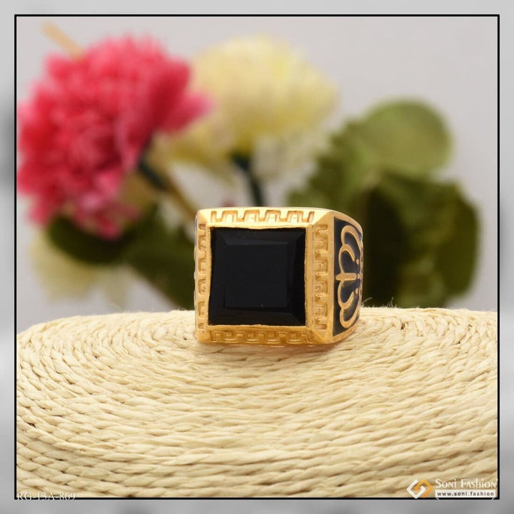 1 Gram Gold Forming Black Stone Lovely Design High-quality