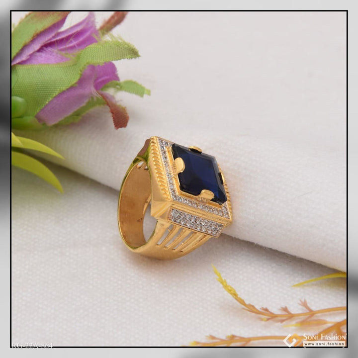 1 gram gold forming blue stone with diamond fashionable