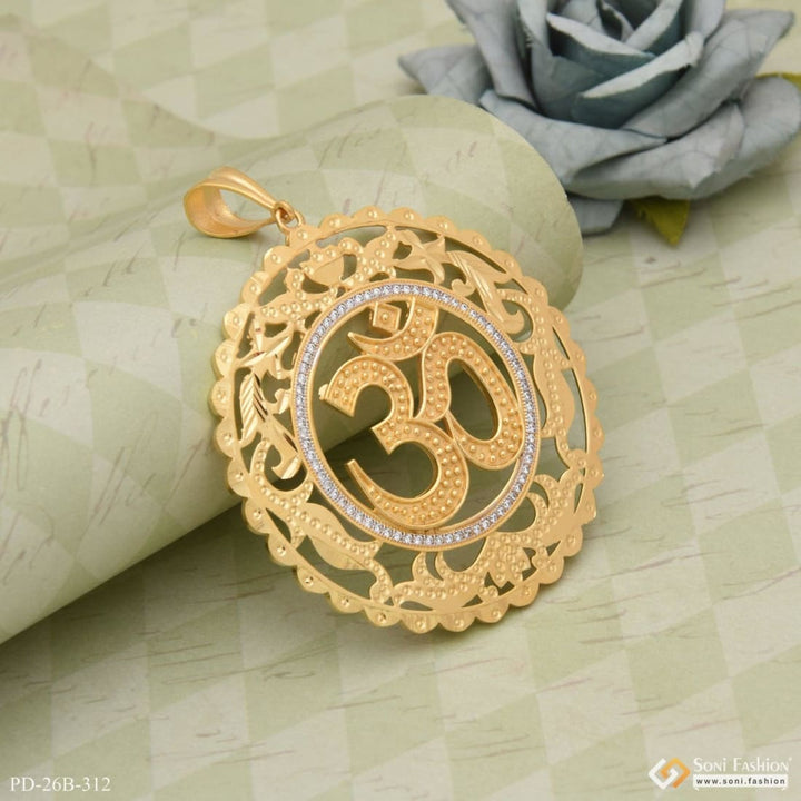 1 gram gold forming om designer design best quality pendant