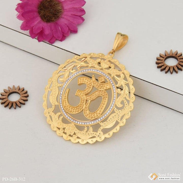 1 gram gold forming om designer design best quality pendant