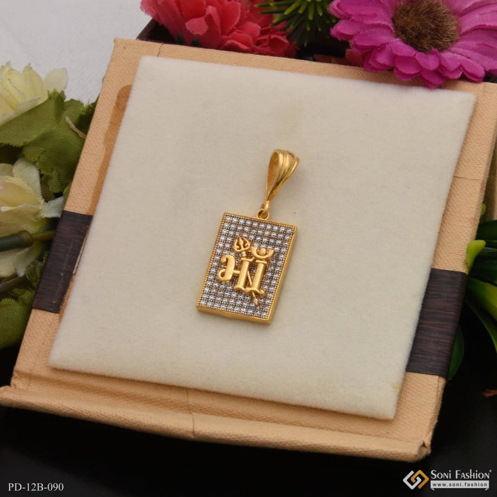 1 gram gold forming maa with diamond artisanal design