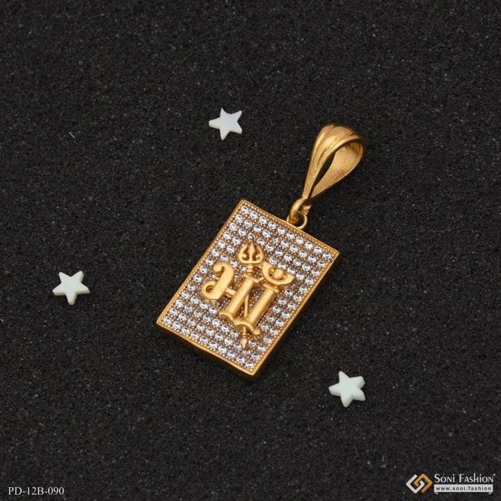 1 gram gold forming maa with diamond artisanal design