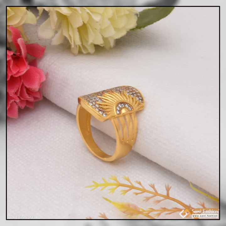 1 gram gold forming sun with diamond sophisticated design