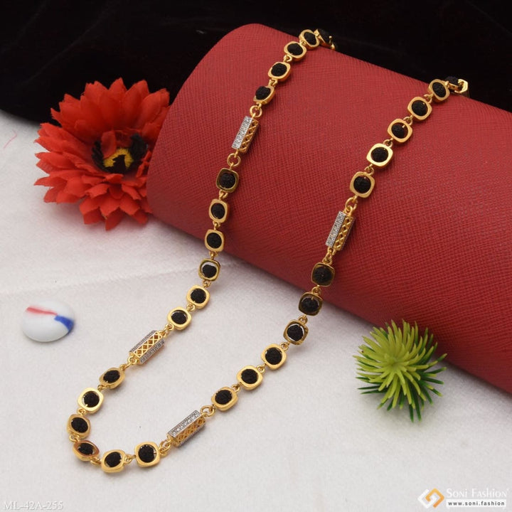 1 gram gold forming fancy design high-quality rudraksha mala