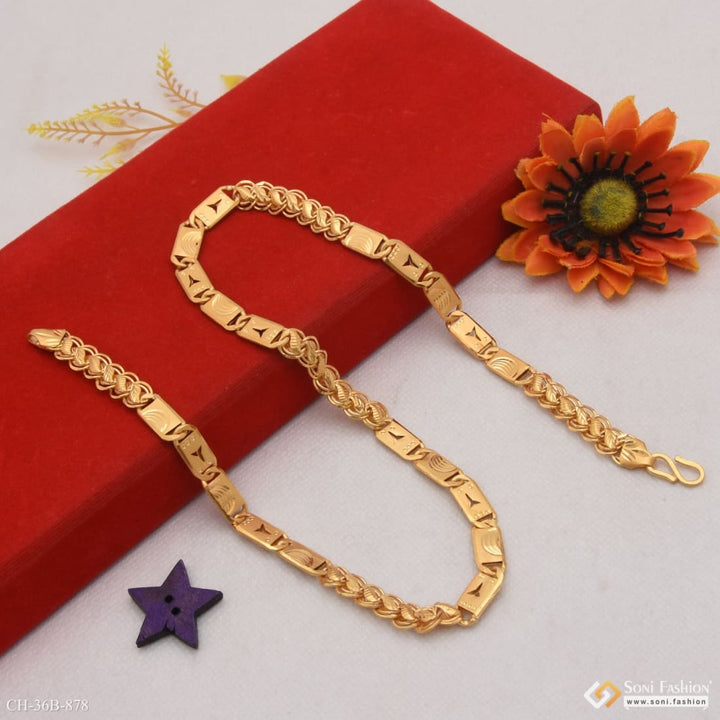 1 gram gold forming kohli nawabi glittering design chain for