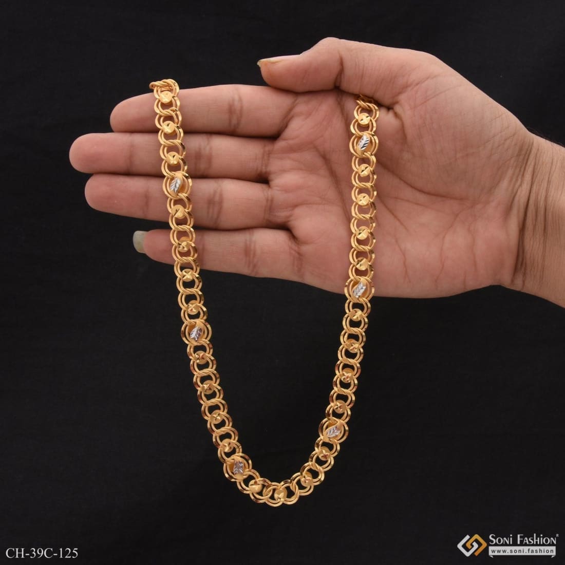 1 gram gold forming kohli stylish design best quality chain for men Soni Fashion