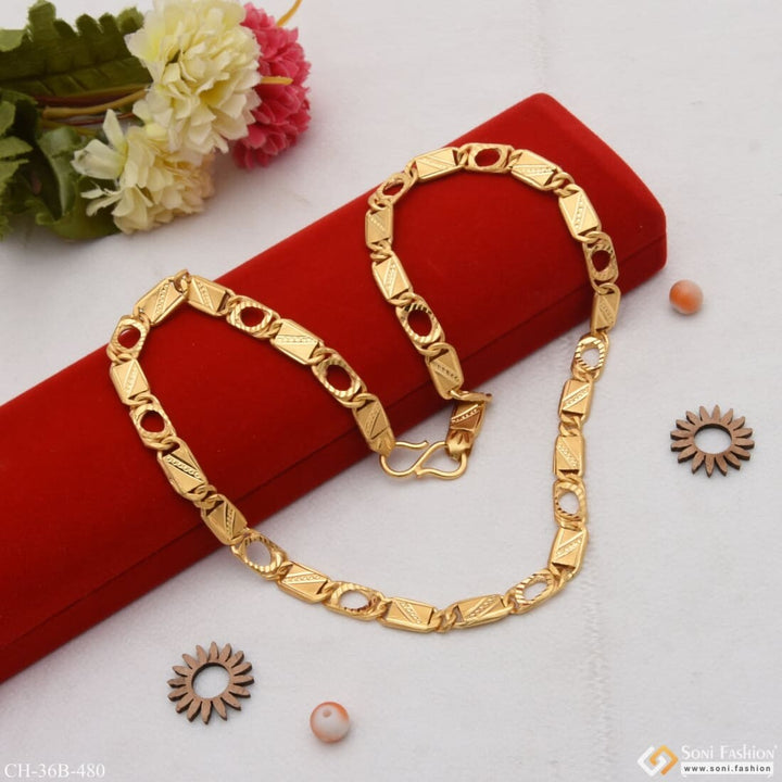 1 Gram Gold Forming Nawabi Gorgeous Design Plated Chain