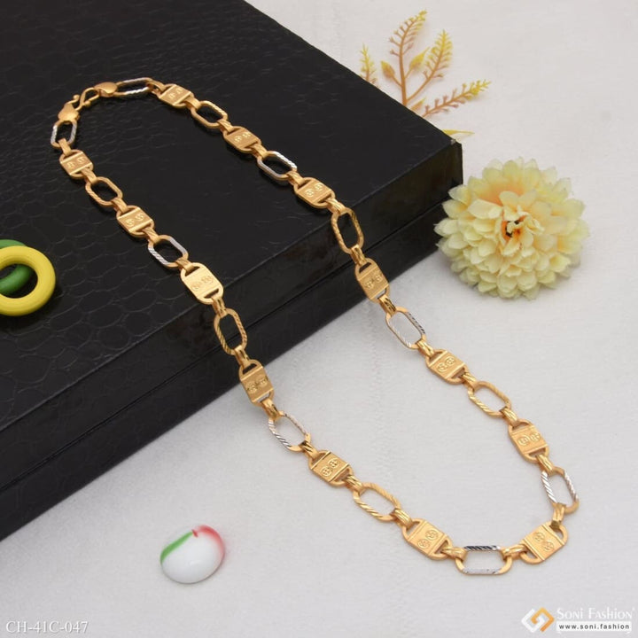 1 Gram Gold Forming Nawabi Lovely Design High-quality Chain