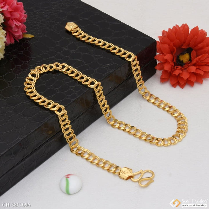 1 Gram Gold Forming Ring Into Finely Detailed Design Chain