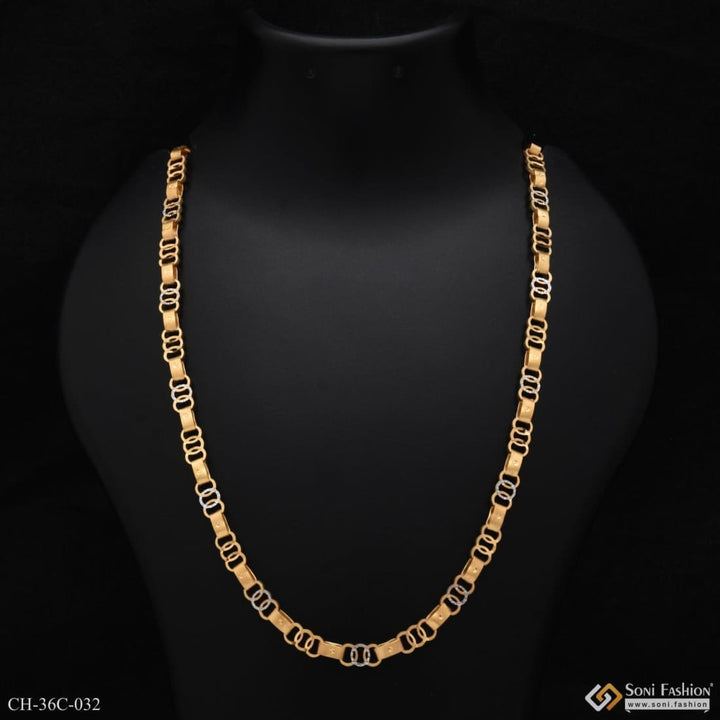 1 Gram Gold Forming Round Linked Etched Design High-quality