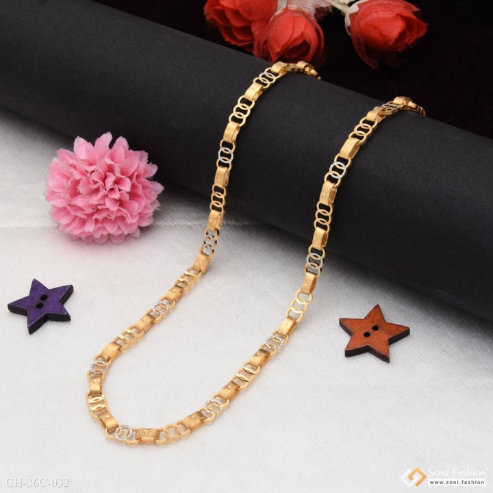 1 Gram Gold Forming Round Linked Etched Design High-quality