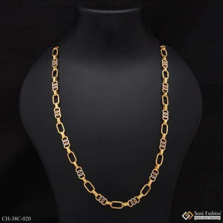 1 Gram Gold Forming Round Linked Sophisticated Design Chain