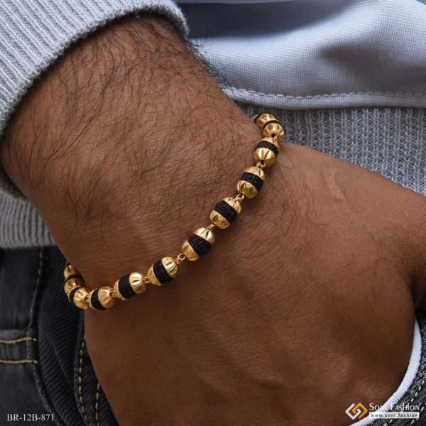 Buy Tangerine Rudraksh Gold 24K Gold Bracelet Online