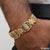 1 gram gold forming square with diamond bracelet for men -