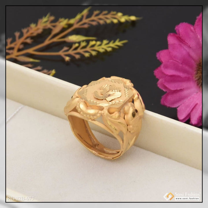 1 gram gold forming om stunning design superior quality ring