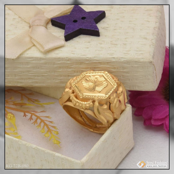 1 gram gold forming om stunning design superior quality ring