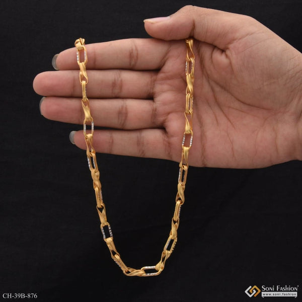 1 gram gold forming superior quality unique design chain for