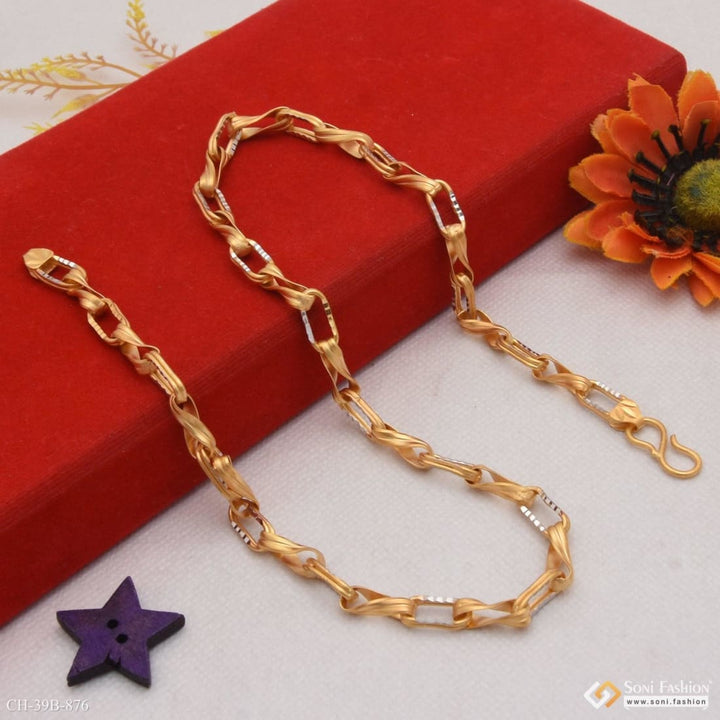 1 gram gold forming superior quality unique design chain for