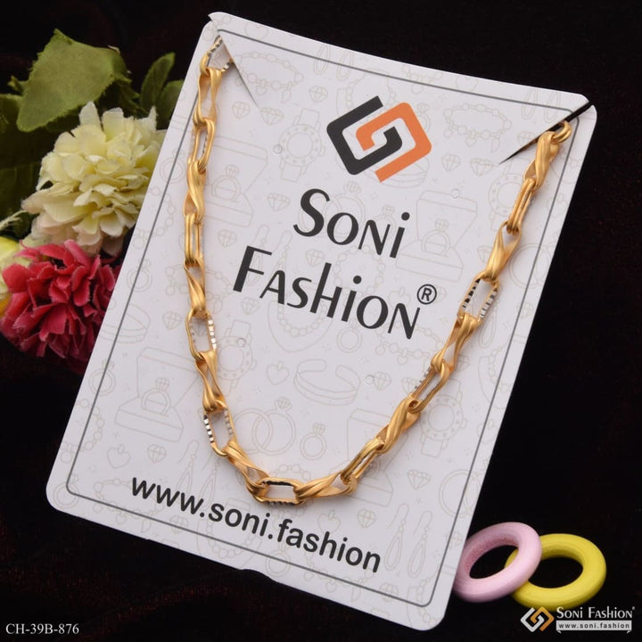 1 gram gold forming superior quality unique design chain for