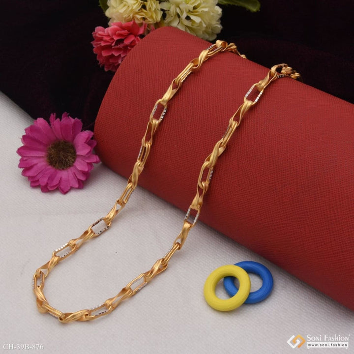 1 gram gold forming superior quality unique design chain for