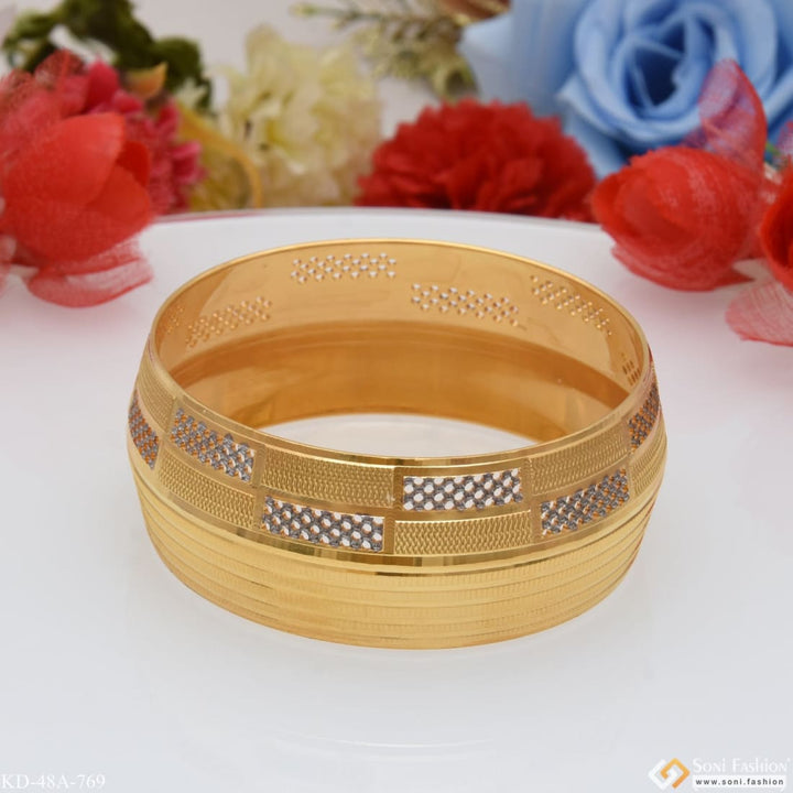 1 gram gold forming unique design premium-grade quality kada