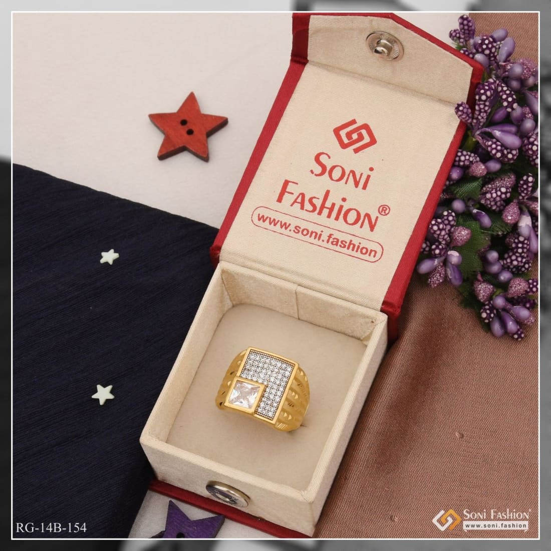 1 gram gold plated ganesha latest design high-quality ring for men - – Soni  Fashion®