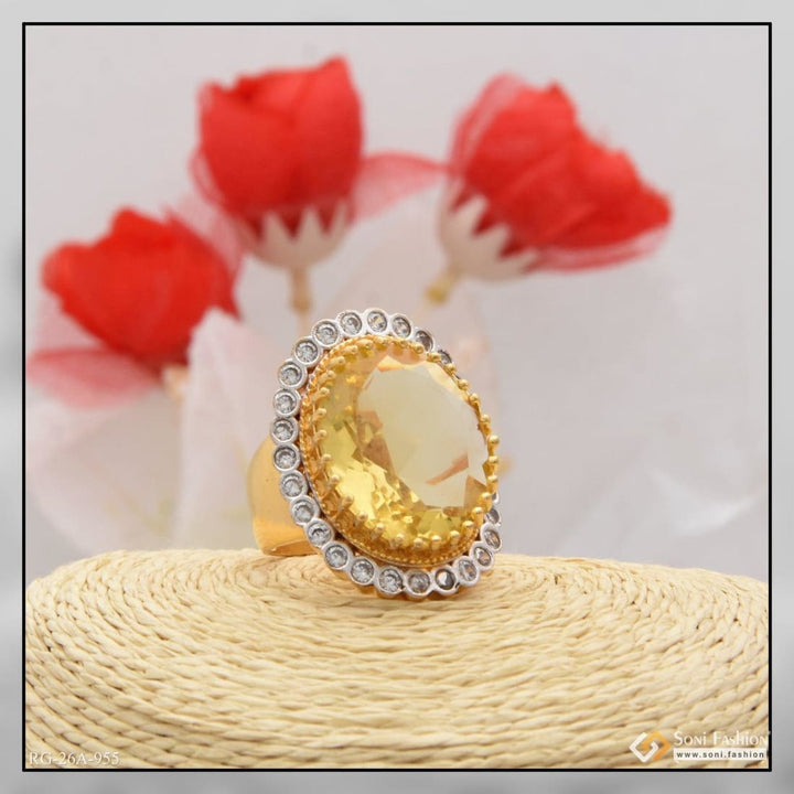 1 gram gold forming yellow colour with diamond elegant