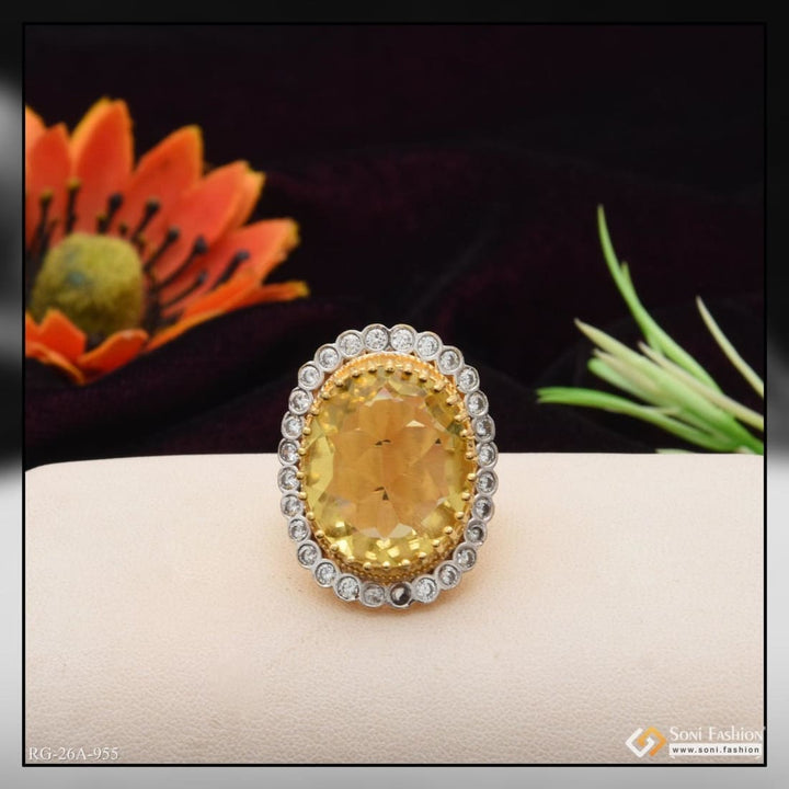 1 gram gold forming yellow colour with diamond elegant