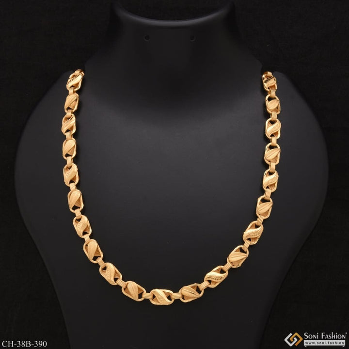 1 Gram Gold Kohli With Leaf Sophisticated Design Gold Necklace