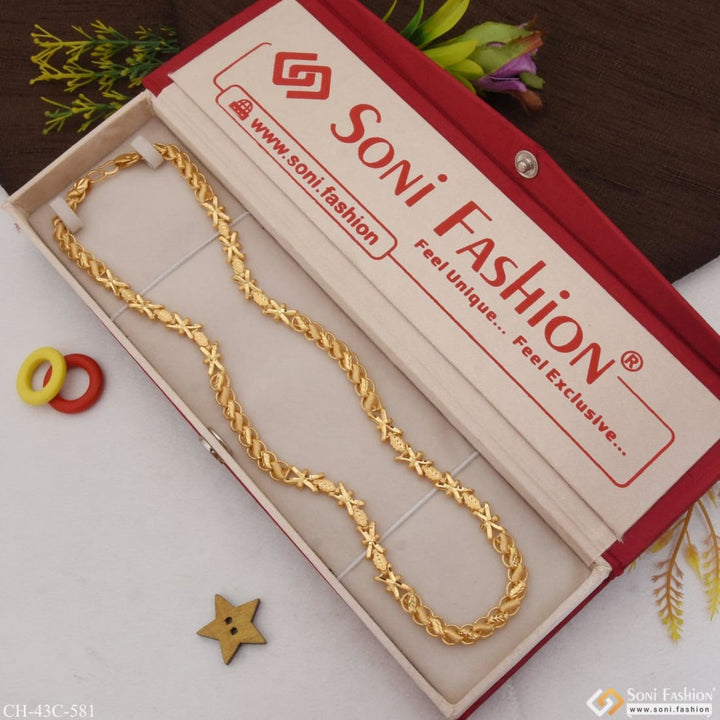 1 gram gold plated 2 in kohli attention-getting design chain