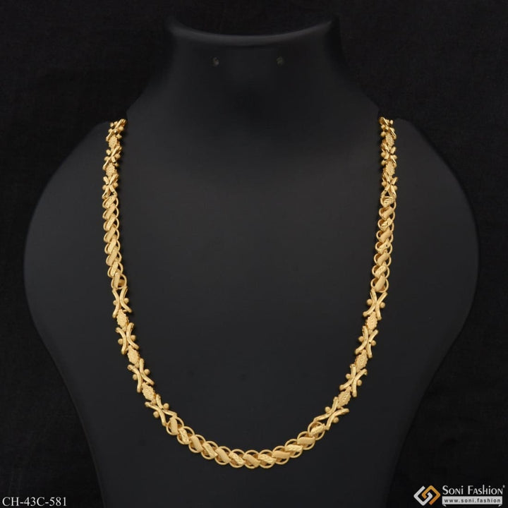 1 gram gold plated 2 in kohli attention-getting design chain