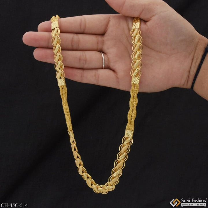 1 Gram Gold Plated 2 In Kohli Finely Detailed Design Chain