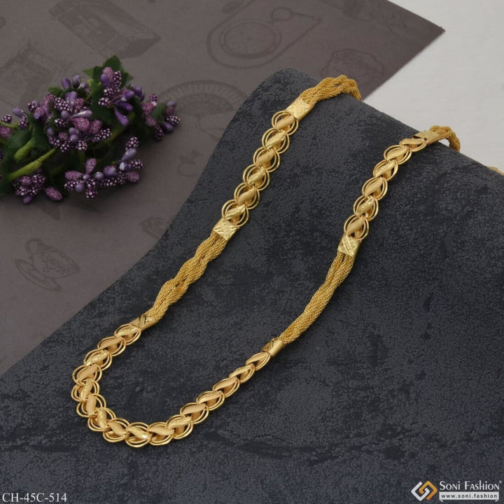 1 Gram Gold Plated 2 In Kohli Finely Detailed Design Chain