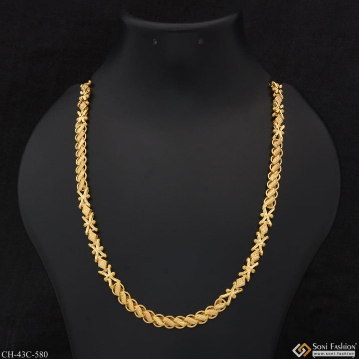 1 gram gold plated 2 in kohli finely detailed design chain