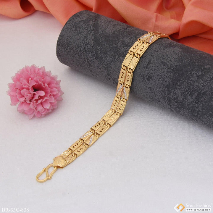 1 Gram Gold Plated 2 Line Nawabi Fashionable Design