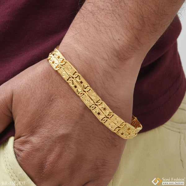 1 gram gold plated 2 line nawabi hand-crafted design