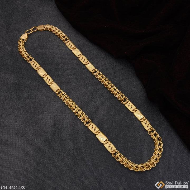 1 gram gold plated 2 line nawabi sophisticated design chain