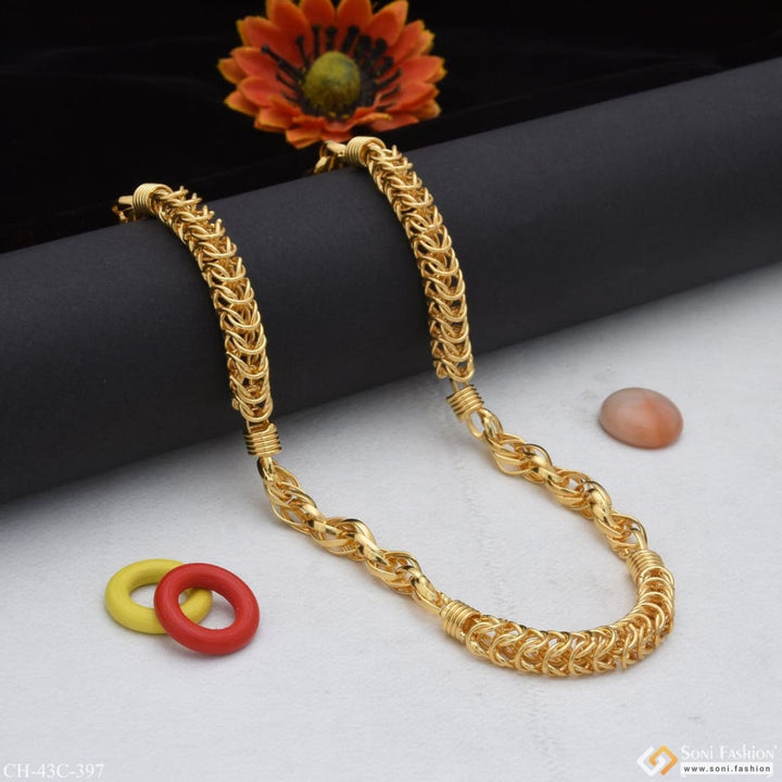 1 Gram Gold Plated 2 In Rajwadi Fashionable Design Chain